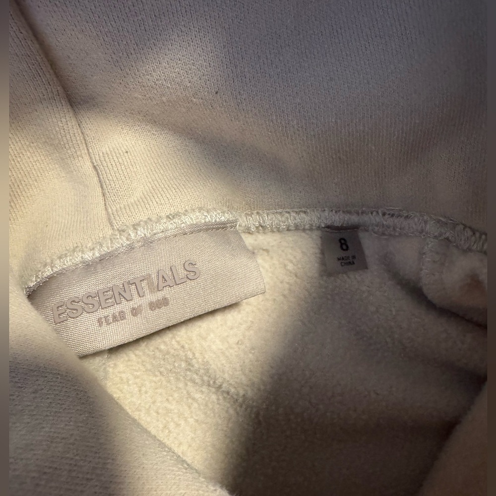 Fear of God Essentials Kids Hoodie 'Wheat' Size 8 - Picture 5 of 7